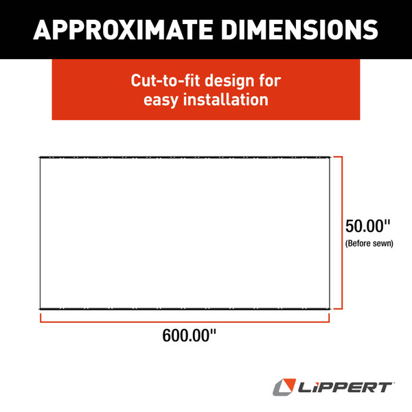 Solera Universal Slide Topper Replacement Cut-To-Fit Fabric  White #432252