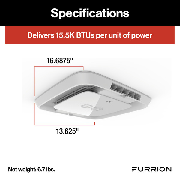 Furrion Chill RV AC Air Distribution Box for Electronic Control/Thermostat with LED Light #FACT12LA-PS