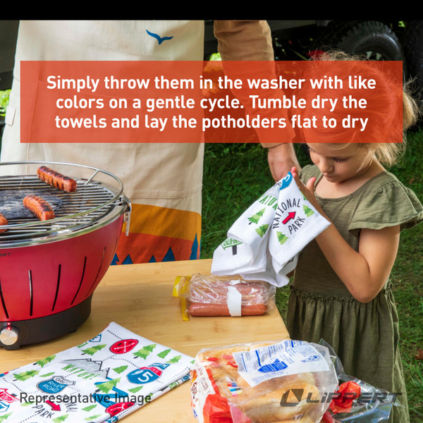 Lippert Road Sign Kitchen Towel & Potholder Set - 6 Pieces