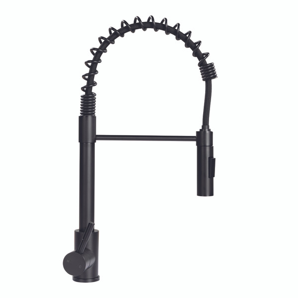 Lippert Flow Max Coiled Kitchen Faucet - Black Matte #2021090598 - Lippert
