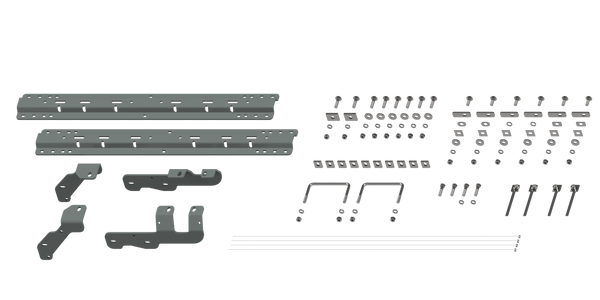 2019-2023 Ram 1500 - Excludes 2019 Ram 1500 Classic Excludes beds with gussets on front end of bed rails. B&W Custom Installation Kit For Universal Mounting Rails For Some RAM Trucks RVK2604 - B&W Trailer Hitches