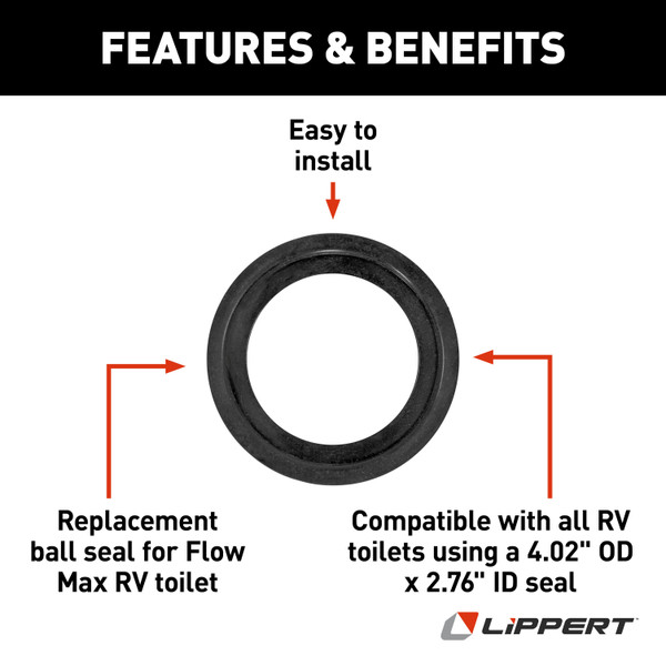 LIPPERT Flow Max Replacement RV Toilet Ball Seal