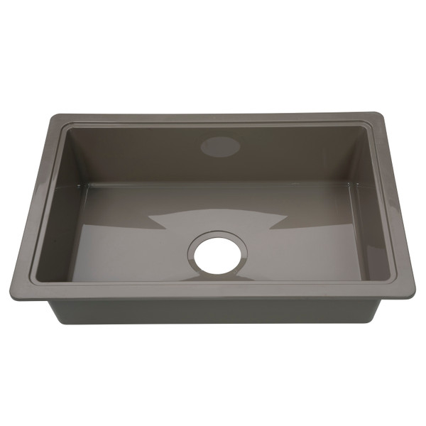 Lippert RV Single Kitchen Galley Sink - 25" x 17" x 6.6" Stainless Steel Color ABS Plastic - Lippert