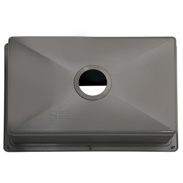 Lippert RV Single Kitchen Galley Sink - 25" x 17" x 6.6" Stainless Steel Color ABS Plastic