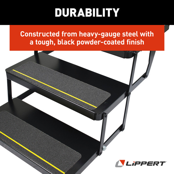 LIPPERT 25 Series (7" Rise) Step Assembly with Logic Control Unit and Power Switch Kit