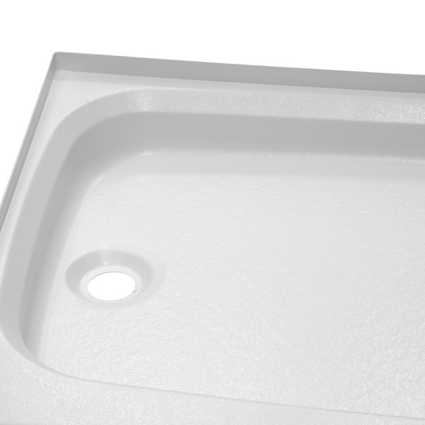 Lippert RV Shower Pan with Left Drain - 24" x 32" White #210369