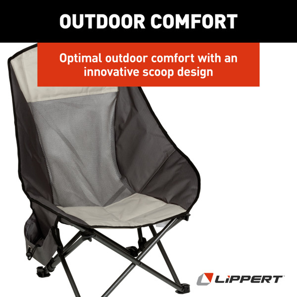 Lippert Baja Overlanding Chair & Table Set - Dark Grey / Sand #2022114831