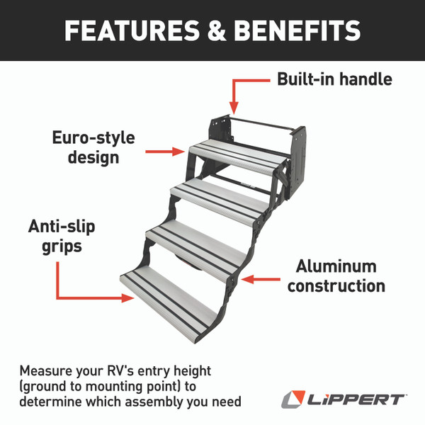 Lippert Alumi-Tread Manual RV Steps - Quad