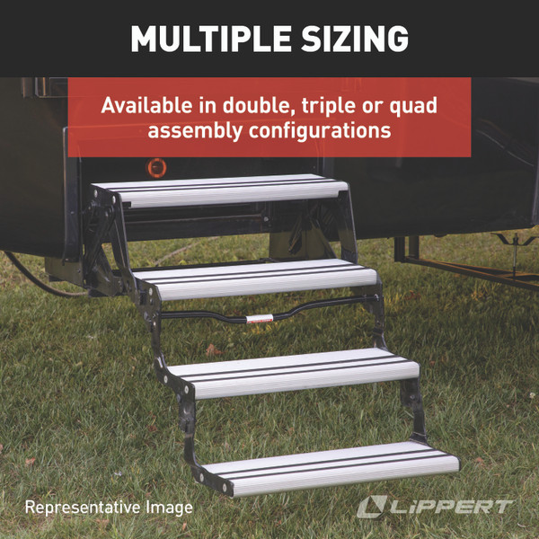 Lippert Alumi-Tread Manual RV Steps - Quad