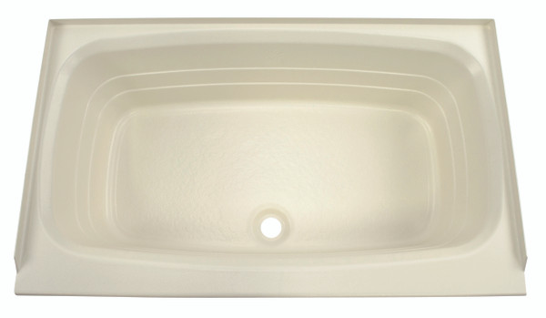Lippert Bathtub with Center Drain - 24" x 40", Parchment #P2440CDSPK