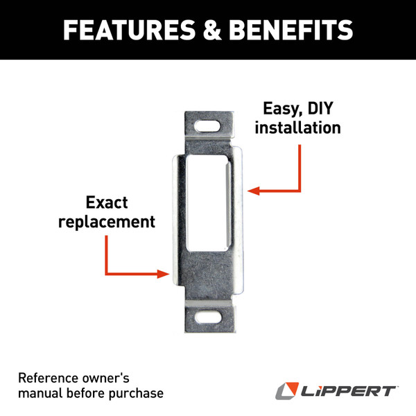 Lippert Standard RV Baggage Door Latch Strike #314301