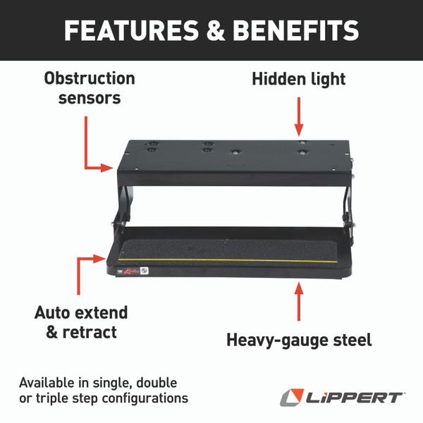 LIPPERT 26 Series Step Assembly with Logic Control Unit and No Switch Kit