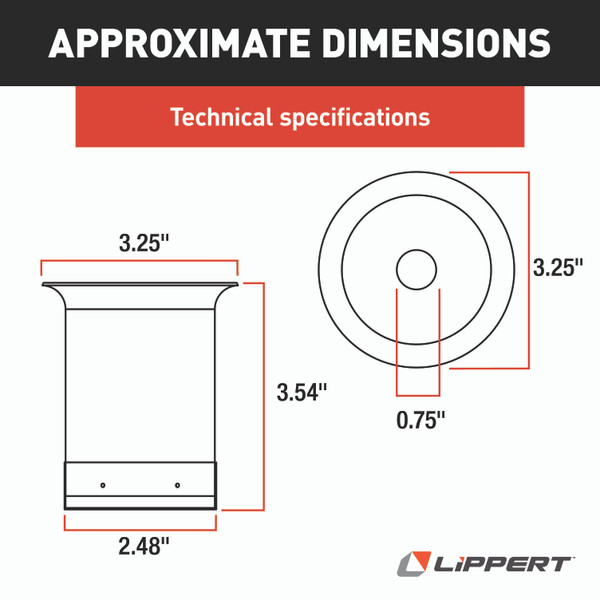 Lippert RV Slide-Out Stop Can Assembly #122840