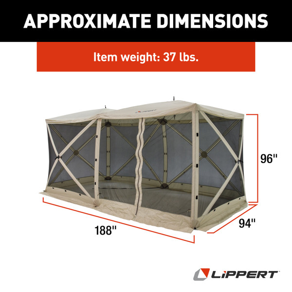 Lippert Picnic Popup Double Gazebo - 16' x 8'