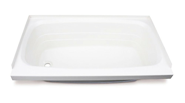 Lippert Bathtub with Left Drain - 24" x 46", White #W2446LHSPK - Lippert