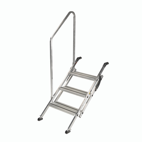 Lippert Victory Step Toy Hauler & RV Patio Steps with Entry Assist Handrail - Triple - Lippert