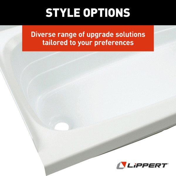 Lippert Bathtub with Right Drain - 24" x 36", Parchment #P2436RHSPK