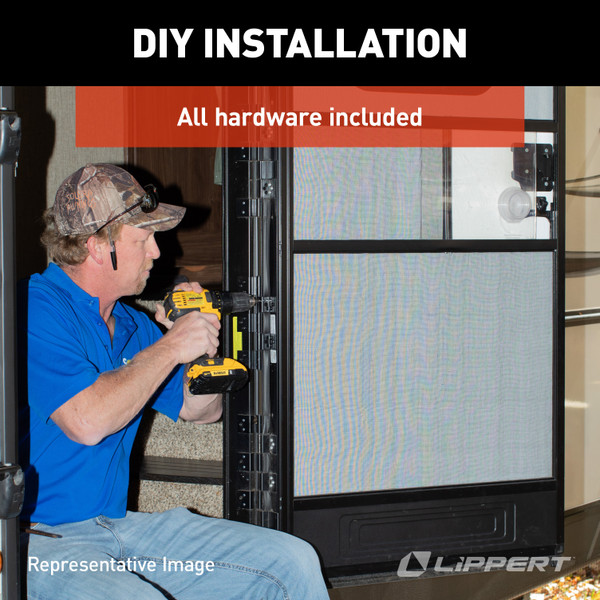 Lippert Friction Hinge Kit for RV Entry Doors - White #2020109835