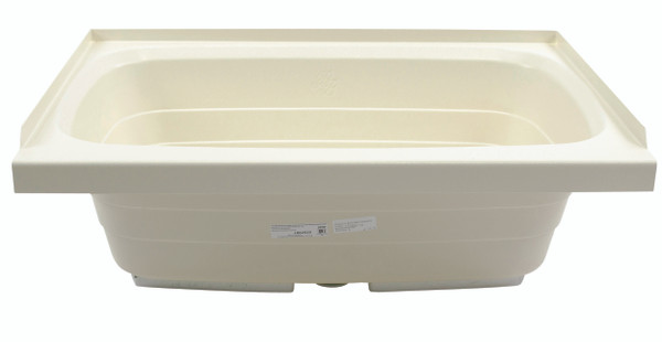 Lippert Bathtub with Center Drain - 24" x 36", Parchment #P2436CDSPK - Lippert