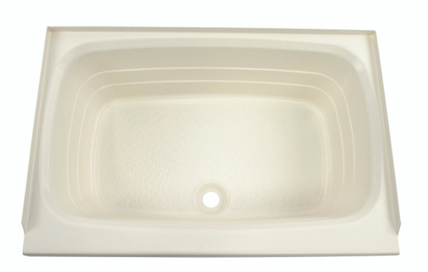 Lippert Bathtub with Center Drain - 24" x 36", Parchment #P2436CDSPK