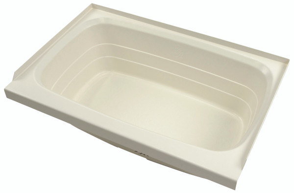 Lippert Bathtub with Center Drain - 24" x 36", Parchment #P2436CDSPK