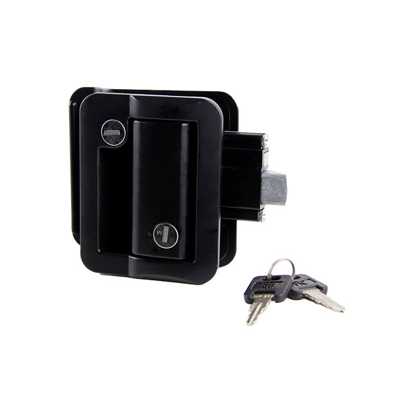 Lippert Global Entry Door Latch for Travel Trailers - Black #2020102689 - Lippert