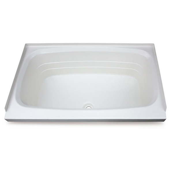 Lippert Bathtub with Center Drain - 24" x 38", White #W2438CDSPK - Lippert
