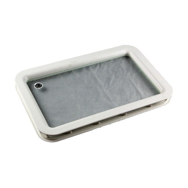 Lippert Inner & Outer Window Frame with Seal & Glass - 12" x 21" White - Lippert