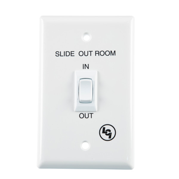 Lippert In-Wall Interior In/Out Switch for RV Slide-Outs - White #120639 - Lippert