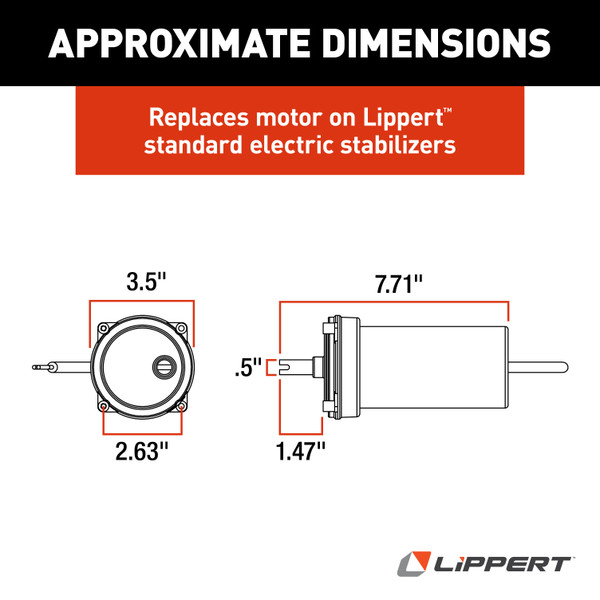 Lippert Replacement Klauber C-800 Electric RV Stabilizer Motor #C-800
