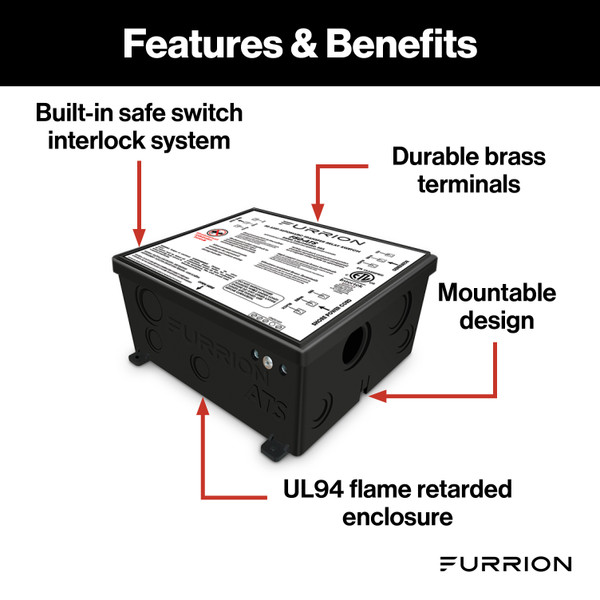 Furrion Transfer Switch - 50A, 125/250V #F50-ATS