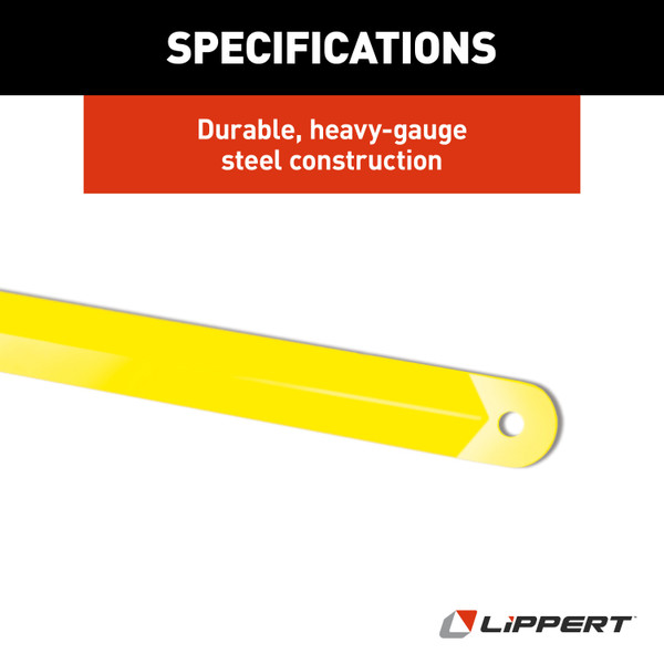 Lippert Replacement Power Stabilizer Support Arm - 19.3" Yellow #1134122