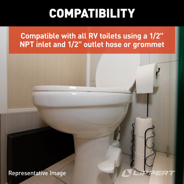 LIPPERT Flow Max Replacement RV Toilet Valve Kit