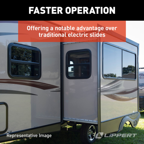 Lippert 39" Hydraulic Cylinder with 24" Stroke; 1-1/2" Bore (Black)