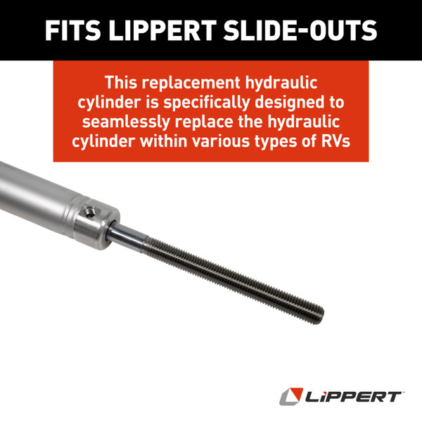 Lippert 53" Hydraulic Cylinder with 38" Stroke; 1-1/2" Bore; 3/4"-10 Thread