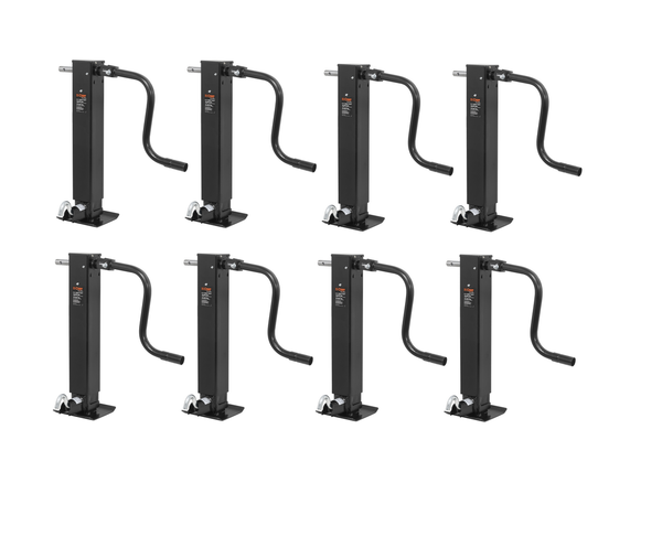 8x CURT Direct-Weld Square Jack with Side Handle (12,000 lbs, 12-1/2" Travel) Trailer Jack - CURT