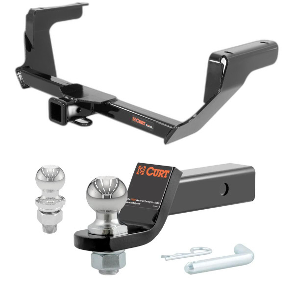 2013-2015 Subaru XV Crosstrek All CURT Class 3 Trailer Hitch, 2" Receiver + 2" Ball + 1-7/8" Ball Kit - CURT