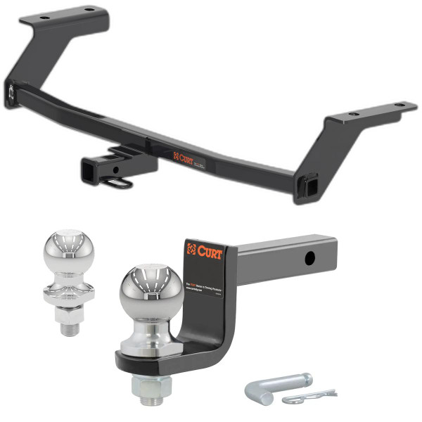 2019-2025 Mazda 3 Hatchback Class 1 Trailer Hitch, 1-1/4" Receiver + 2" Ball + 1-7/8" Ball Kit - CURT