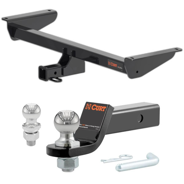 2021-2025 Volkswagen Atlas All CURT Class 3 Trailer Hitch, 2" Receiver + 2" Ball + 1-7/8" Ball Kit - CURT