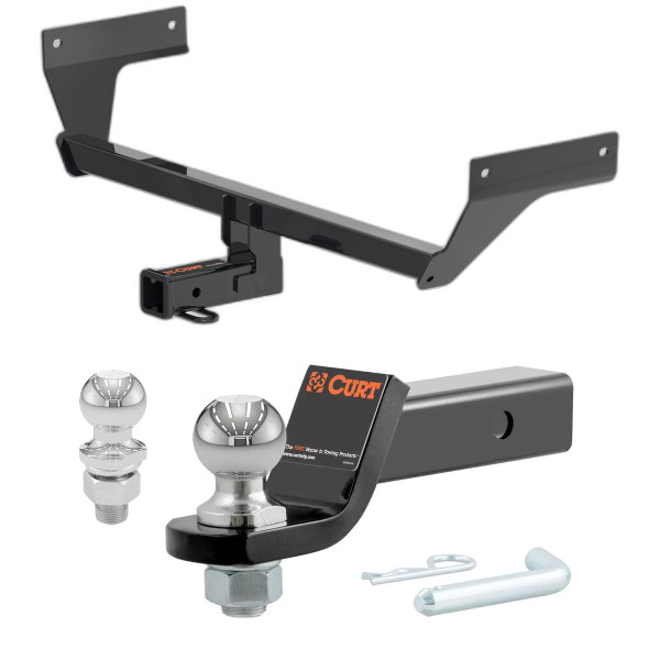 2021-2025 Nissan Rogue All CURT Class 3 Trailer Hitch, 2" Receiver + 2" Ball + 1-7/8" Ball Kit - CURT