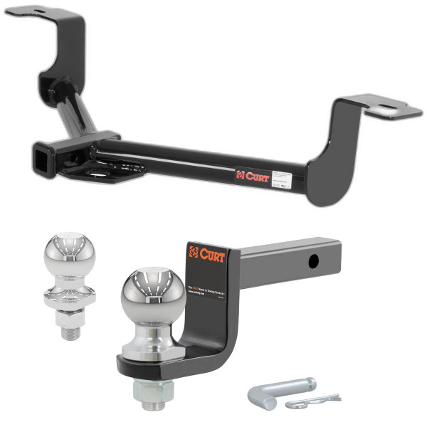 2008-2010 Honda Accord Sedan Class 1 Trailer Hitch, 1-1/4" Receiver + 2" Ball + 1-7/8" Ball Kit - CURT