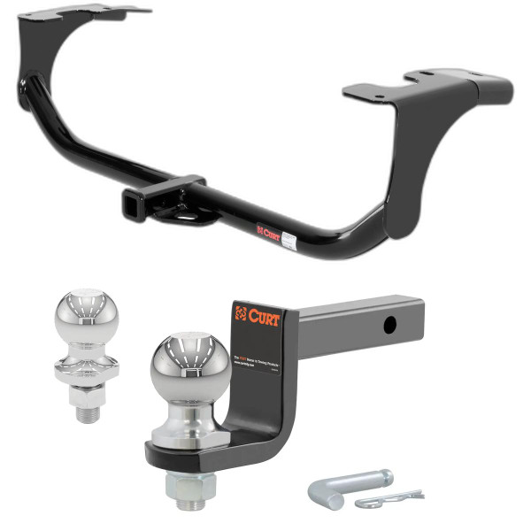 2009-2010 Smart Fortwo Passion Cabrio Class 1 Trailer Hitch, 1-1/4" Receiver + 2" Ball + 1-7/8" Ball Kit - CURT