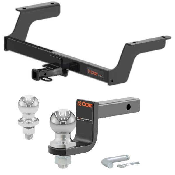 2018-2024 Subaru Crosstrek All Class 2 Trailer Hitch, 1-1/4" Receiver + 2" Ball + 1-7/8" Ball Kit - CURT