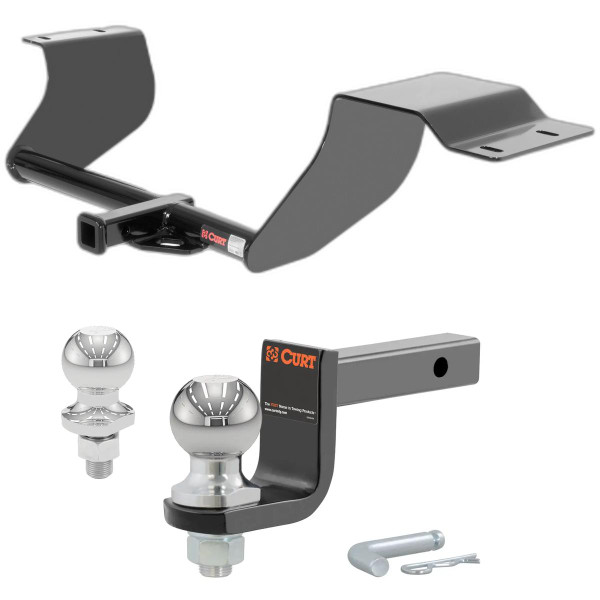 2011-2019 Ford Fiesta Hatchback Class 1 Trailer Hitch, 1-1/4" Receiver + 2" Ball + 1-7/8" Ball Kit - CURT