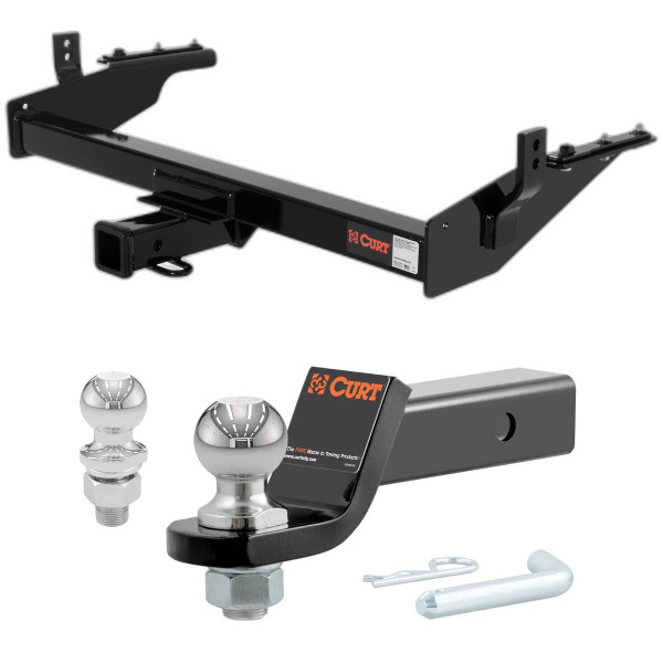 2003-2004 Nissan Frontier Long bed CURT Class 3 Trailer Hitch, 2" Receiver + 2" Ball + 1-7/8" Ball Kit - CURT