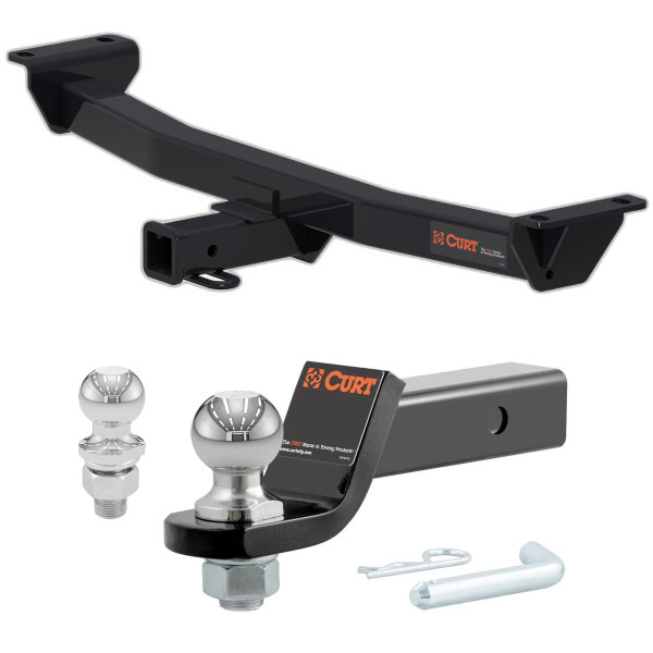 2019-2023 Ford Ranger All CURT Class 3 Trailer Hitch, 2" Receiver + 2" Ball + 1-7/8" Ball Kit - CURT