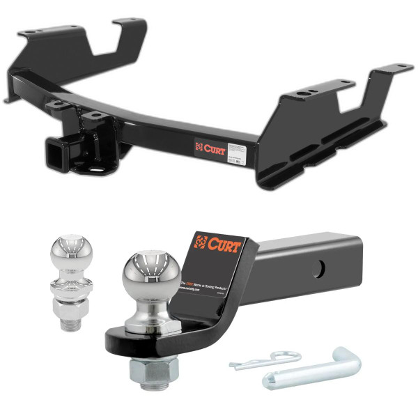 2011-2014 Chevrolet Silverado 2500 HD 8' bed, excluding factory receiver, Tommy Gate lift or cab & chassis CURT Class 4 Hitch, 2" Receiver + 2" Ball + 1-7/8" Ball Kit - CURT