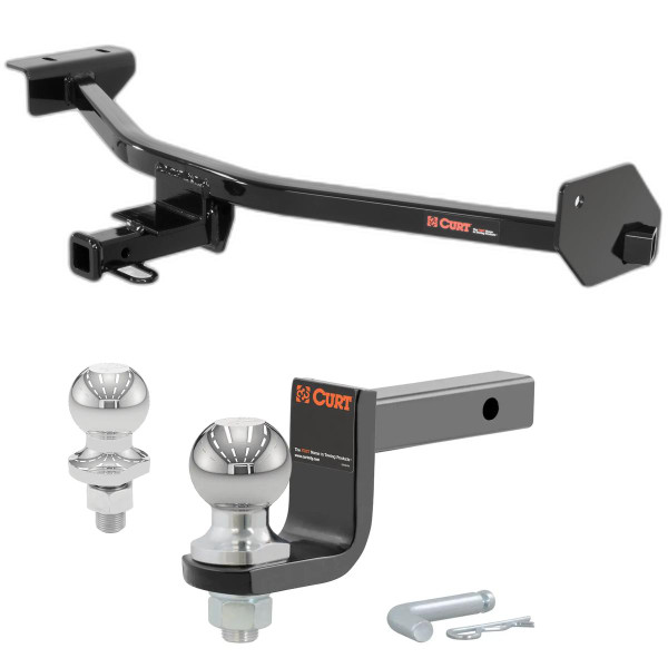 2011-2017 Nissan LEAF All Class 1 Trailer Hitch, 1-1/4" Receiver + 2" Ball + 1-7/8" Ball Kit - CURT