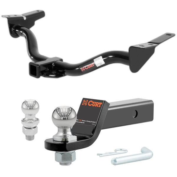 2001-2004 Mazda Tribute All CURT Class 3 Trailer Hitch, 2" Receiver + 2" Ball + 1-7/8" Ball Kit - CURT