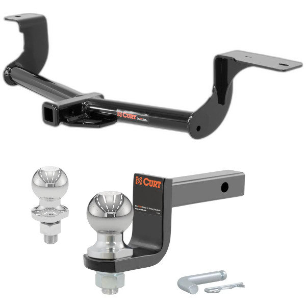 2016-2022 Honda HR-V All Class 1 Trailer Hitch, 1-1/4" Receiver + 2" Ball + 1-7/8" Ball Kit - CURT